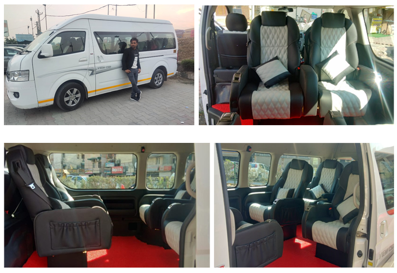 8 seater foton view imported mini van on rent in delhi