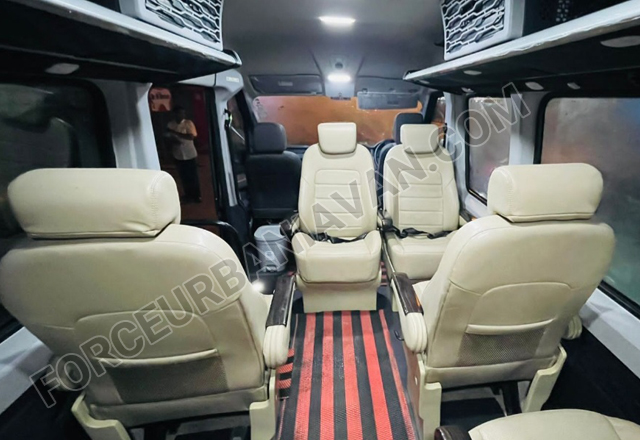 9 seater 1x1 maharaja seats force urbania van on rent