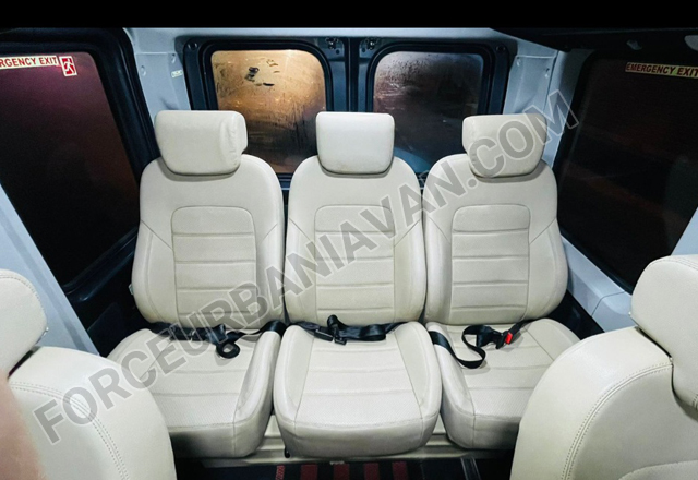 9 seater force urbania van with maharaja 1x1 seats hire